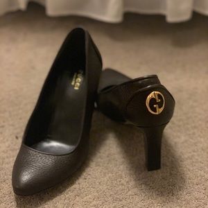 Gucci brown leather heels (size 6) like new